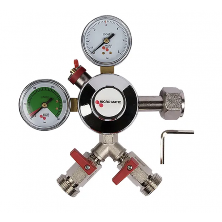 Pressure reducer 2-line CO2 Premium Micro Matic